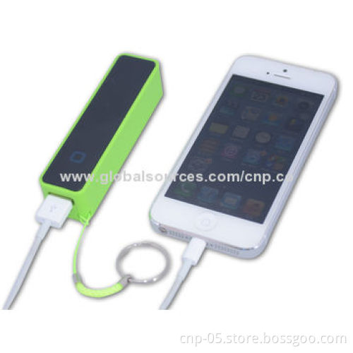 Practical and Convenient 2,200mAh Portable Power Banks for iPod, iPhone, Sized 97 x 22 x 25mm